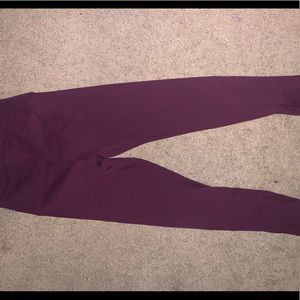 HIGH WAISTED RIBED PINK LEGGINGS